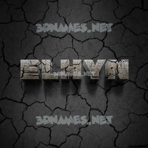 elhyn in Cracked Stone style - 3D name wallpaper elhyn in Cracked Stone style - 3D name wallpaper