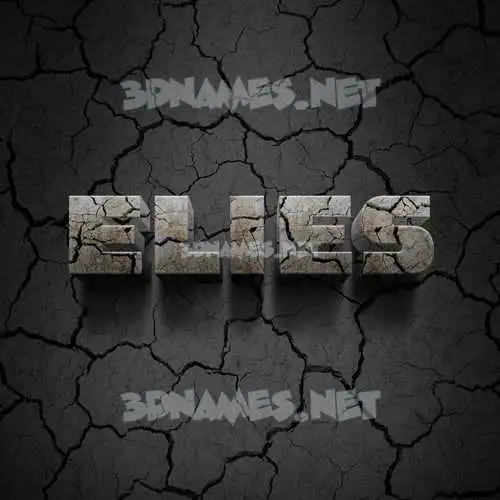 elies in Cracked Stone style - 3D name wallpaper elies in Cracked Stone style - 3D name wallpaper