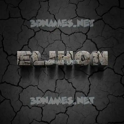 eljhon in Cracked Stone style - 3D name wallpaper eljhon in Cracked Stone style - 3D name wallpaper