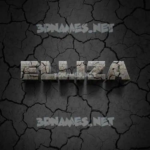 elliza in Cracked Stone style - 3D name wallpaper