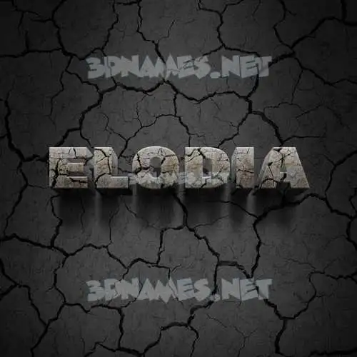 elodia in Cracked Stone style - 3D name wallpaper elodia in Cracked Stone style - 3D name wallpaper