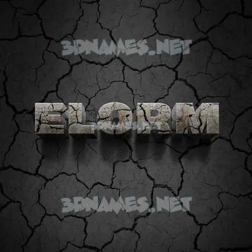 elorm in Cracked Stone style - 3D name wallpaper elorm in Cracked Stone style - 3D name wallpaper