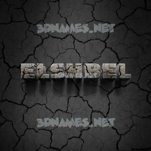 elshbel in Cracked Stone style - 3D name wallpaper elshbel in Cracked Stone style - 3D name wallpaper
