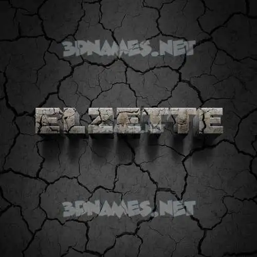 elzette in Cracked Stone style - 3D name wallpaper elzette in Cracked Stone style - 3D name wallpaper