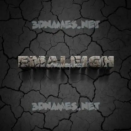 emaleigh in Cracked Stone style - 3D name wallpaper