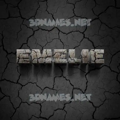 emelie in Cracked Stone style - 3D name wallpaper emelie in Cracked Stone style - 3D name wallpaper