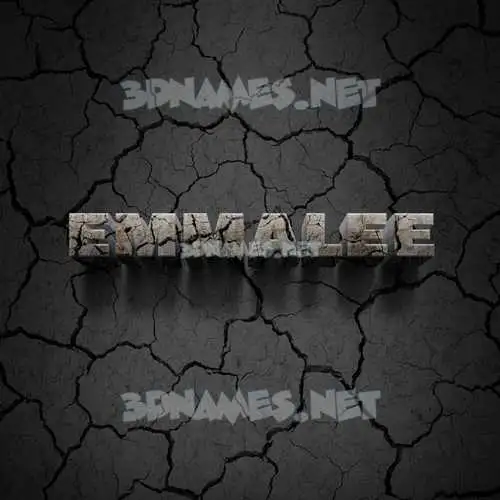 emmalee in Cracked Stone style - 3D name wallpaper