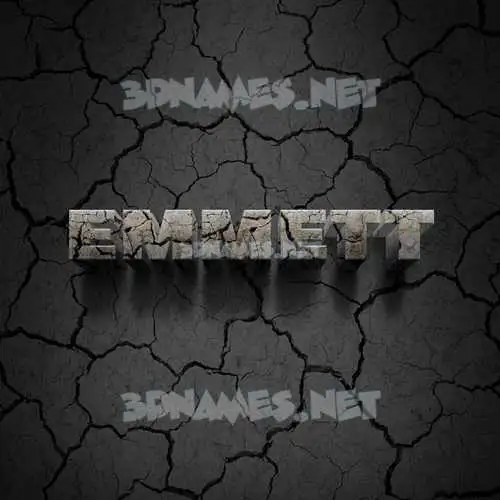 emmett in Cracked Stone style - 3D name wallpaper emmett in Cracked Stone style - 3D name wallpaper