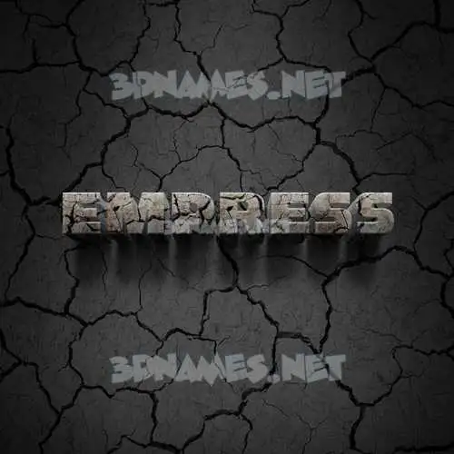 empress in Cracked Stone style - 3D name wallpaper empress in Cracked Stone style - 3D name wallpaper
