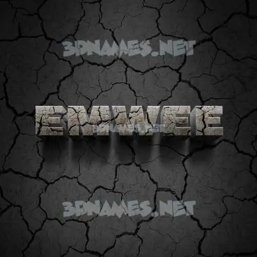emwee in Cracked Stone style - 3D name wallpaper