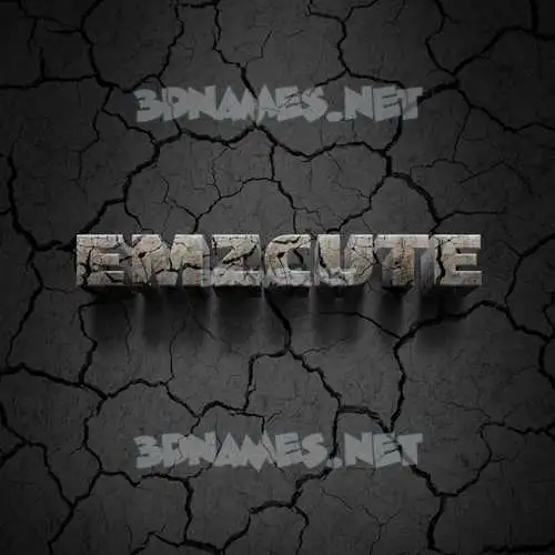 emzcute in Cracked Stone style - 3D name wallpaper emzcute in Cracked Stone style - 3D name wallpaper