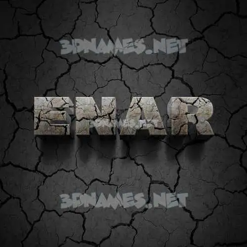 enar in Cracked Stone style - 3D name wallpaper enar in Cracked Stone style - 3D name wallpaper
