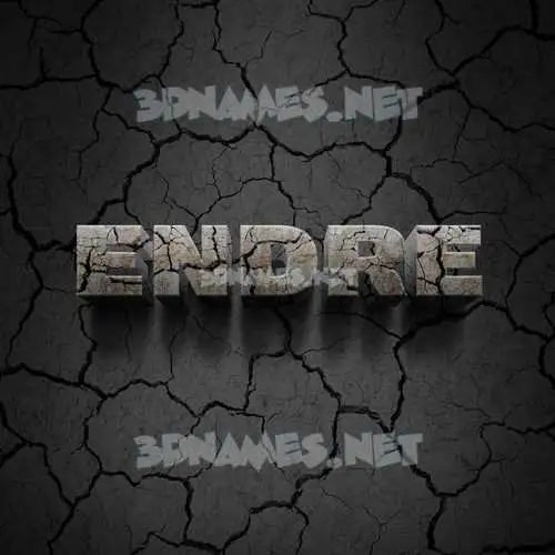 endre in Cracked Stone style - 3D name wallpaper