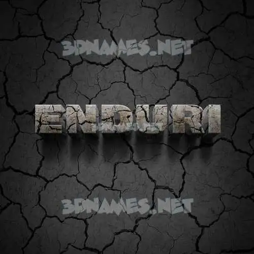 enduri in Cracked Stone style - 3D name wallpaper enduri in Cracked Stone style - 3D name wallpaper