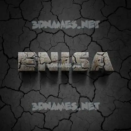 enisa in Cracked Stone style - 3D name wallpaper