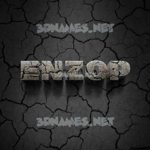 enzop in Cracked Stone style - 3D name wallpaper