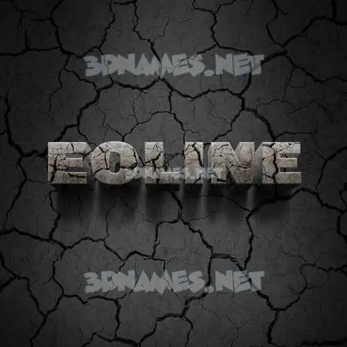 eoline in Cracked Stone style - 3D name wallpaper eoline in Cracked Stone style - 3D name wallpaper