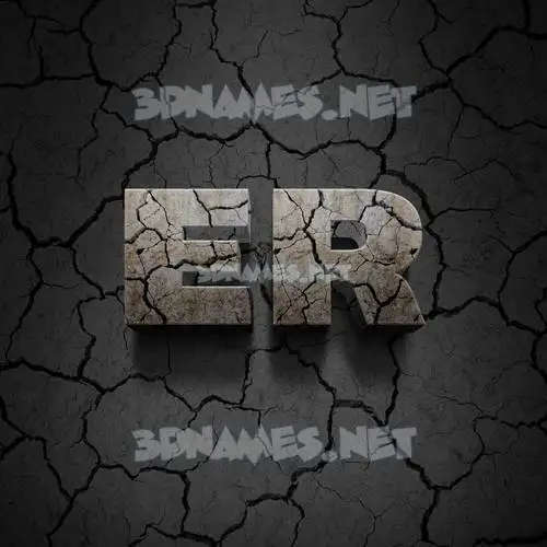 er in Cracked Stone style - 3D name wallpaper er in Cracked Stone style - 3D name wallpaper