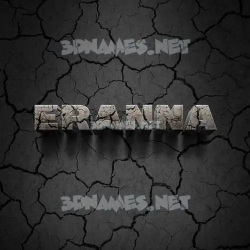 eranna in Cracked Stone style - 3D name wallpaper
