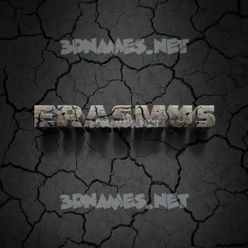 erasmus in Cracked Stone style - 3D name wallpaper