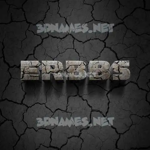 erbbs in Cracked Stone style - 3D name wallpaper erbbs in Cracked Stone style - 3D name wallpaper
