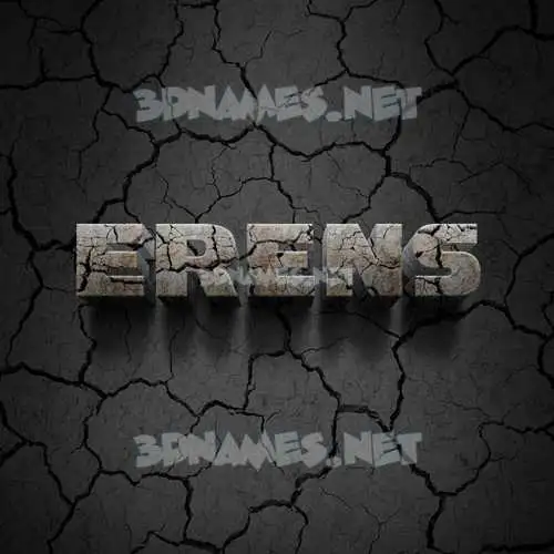 erens in Cracked Stone style - 3D name wallpaper erens in Cracked Stone style - 3D name wallpaper