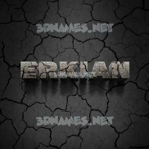erkian in Cracked Stone style - 3D name wallpaper erkian in Cracked Stone style - 3D name wallpaper