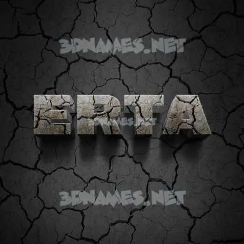 erta in Cracked Stone style - 3D name wallpaper erta in Cracked Stone style - 3D name wallpaper