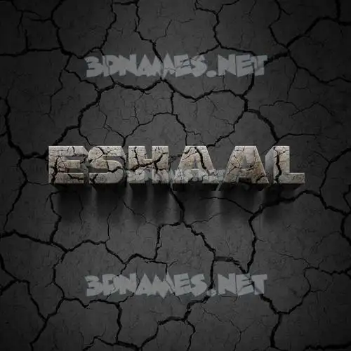 eshaal in Cracked Stone style - 3D name wallpaper eshaal in Cracked Stone style - 3D name wallpaper