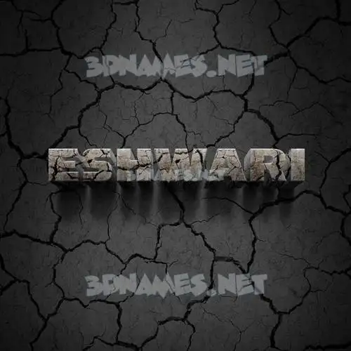 eshwari in Cracked Stone style - 3D name wallpaper