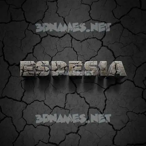 espesia in Cracked Stone style - 3D name wallpaper espesia in Cracked Stone style - 3D name wallpaper