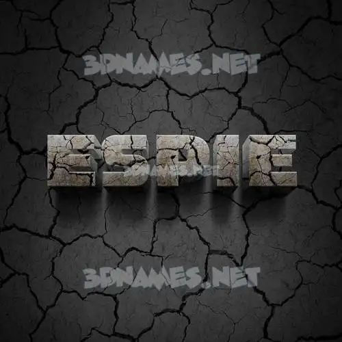 espie in Cracked Stone style - 3D name wallpaper espie in Cracked Stone style - 3D name wallpaper