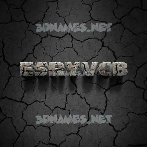 esryvcb in Cracked Stone style - 3D name wallpaper esryvcb in Cracked Stone style - 3D name wallpaper