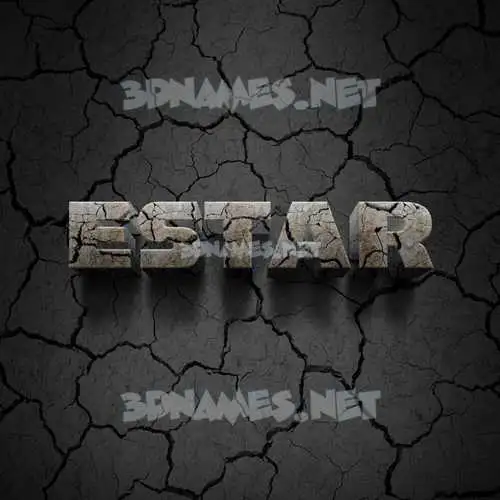 estar in Cracked Stone style - 3D name wallpaper estar in Cracked Stone style - 3D name wallpaper