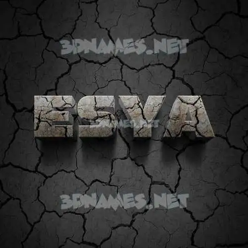 esya in Cracked Stone style - 3D name wallpaper esya in Cracked Stone style - 3D name wallpaper