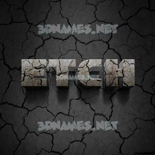 etch in Cracked Stone style - 3D name wallpaper etch in Cracked Stone style - 3D name wallpaper
