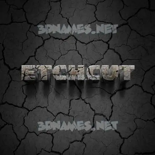 etchcut in Cracked Stone style - 3D name wallpaper etchcut in Cracked Stone style - 3D name wallpaper
