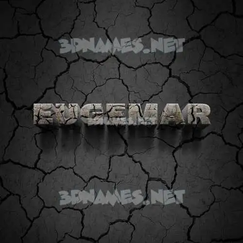 eugemar in Cracked Stone style - 3D name wallpaper