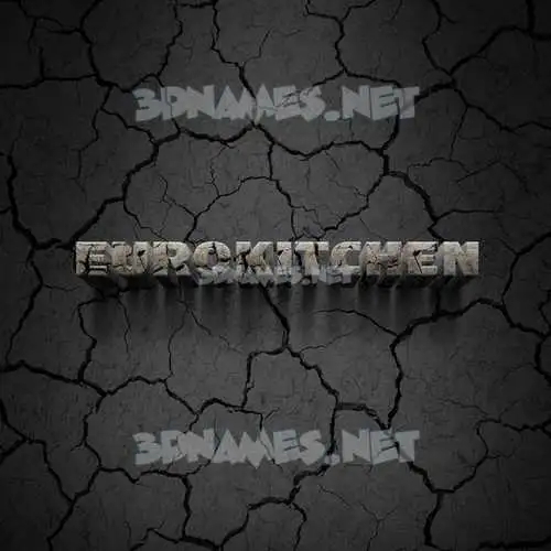 eurokitchen in Cracked Stone style - 3D name wallpaper eurokitchen in Cracked Stone style - 3D name wallpaper