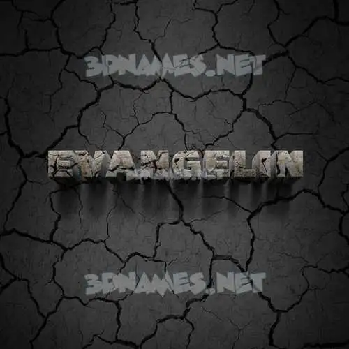evangelin in Cracked Stone style - 3D name wallpaper evangelin in Cracked Stone style - 3D name wallpaper