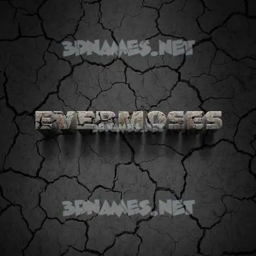 evermoses in Cracked Stone style - 3D name wallpaper evermoses in Cracked Stone style - 3D name wallpaper