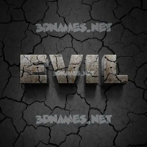 evil in Cracked Stone style - 3D name wallpaper evil in Cracked Stone style - 3D name wallpaper