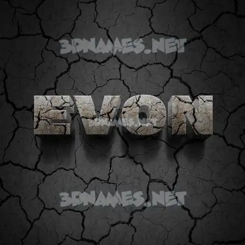 evon in Cracked Stone style - 3D name wallpaper evon in Cracked Stone style - 3D name wallpaper