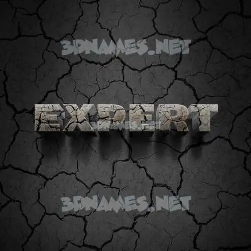 expert in Cracked Stone style - 3D name wallpaper expert in Cracked Stone style - 3D name wallpaper