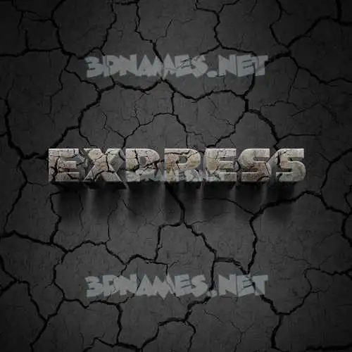 express in Cracked Stone style - 3D name wallpaper