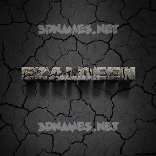 ezaldeen in Cracked Stone style - 3D name wallpaper ezaldeen in Cracked Stone style - 3D name wallpaper