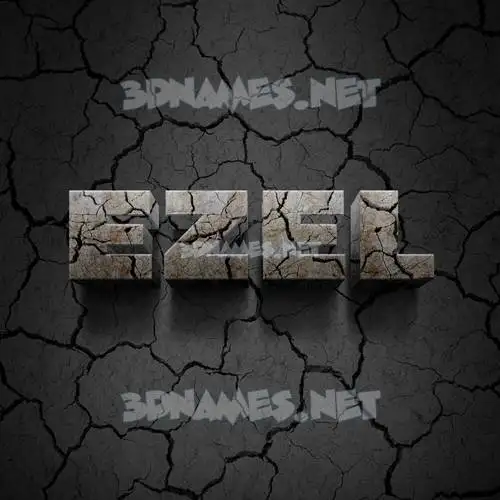 ezel in Cracked Stone style - 3D name wallpaper ezel in Cracked Stone style - 3D name wallpaper