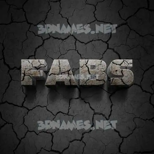fabs in Cracked Stone style - 3D name wallpaper fabs in Cracked Stone style - 3D name wallpaper