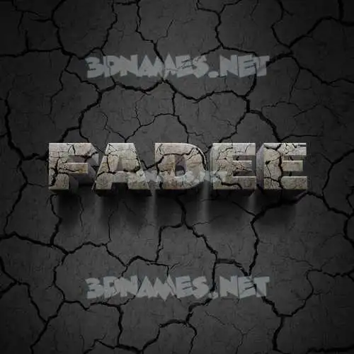 fadee in Cracked Stone style - 3D name wallpaper