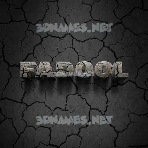 fadool in Cracked Stone style - 3D name wallpaper fadool in Cracked Stone style - 3D name wallpaper